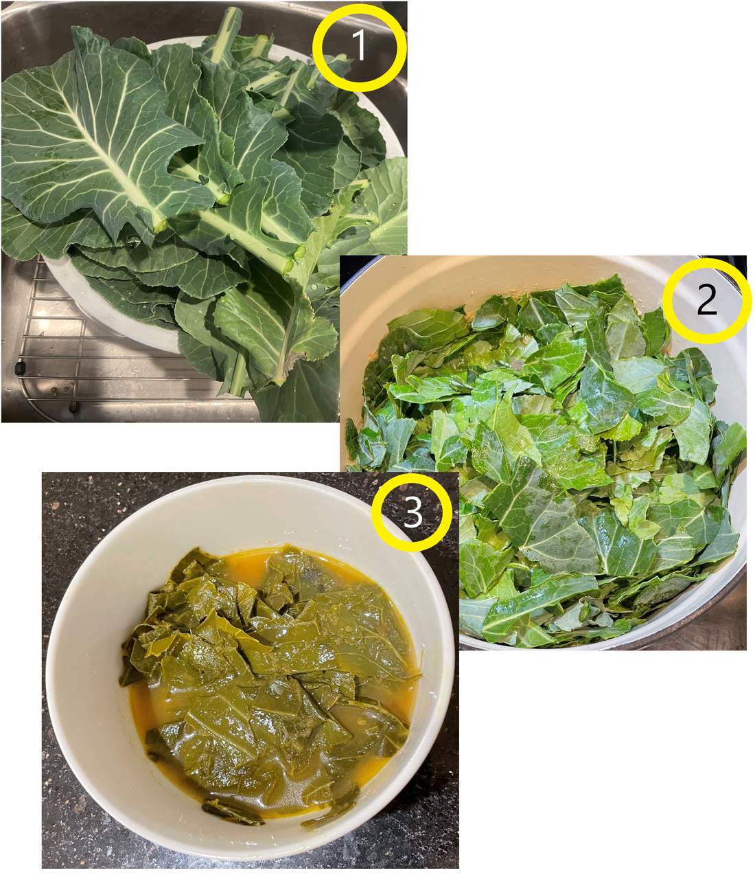 Dat’l Hook Ya 1 – 2 – 3 Collard Greens