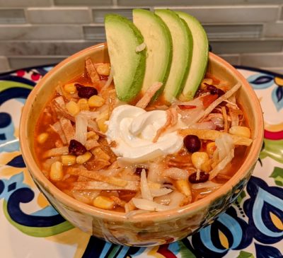 Dat’l Hook Ya Chicken Tortilla soup