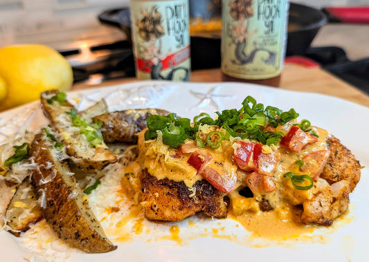 Dat'l Hook Ya Blackened Snapper in a Creole Cream Sauce