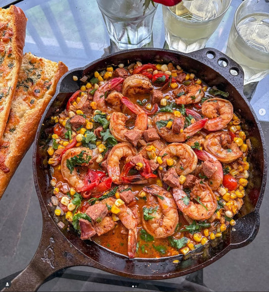 Andouille & Shrimp Skillet