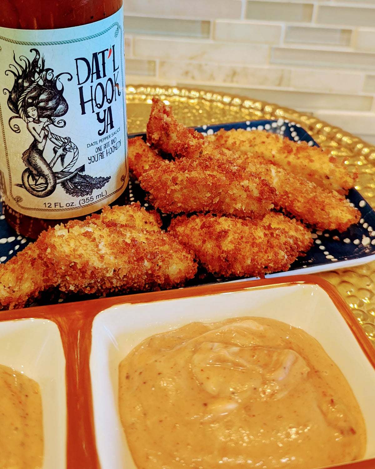 Dat’l Hook Ya Fish Sticks With Pink Sauce