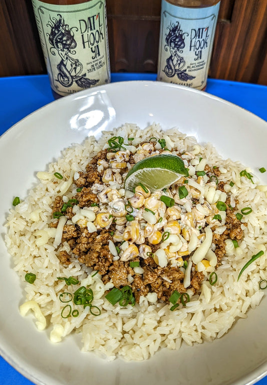 Dat’l Hook Ya Pork Bowl with Corn