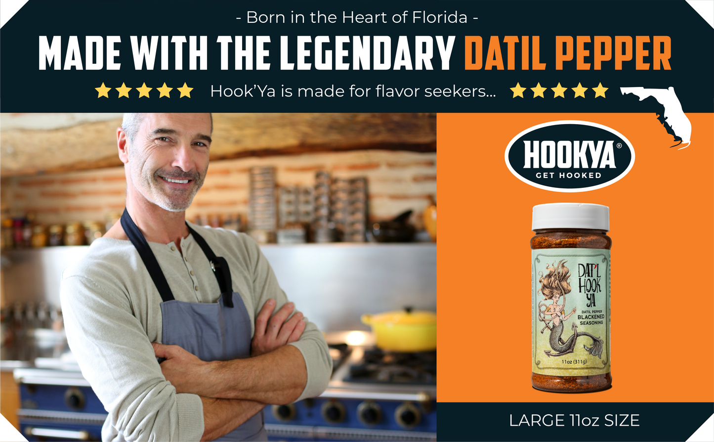 Dat'l Hook Ya Blackened Seasoning MEDIUM heat