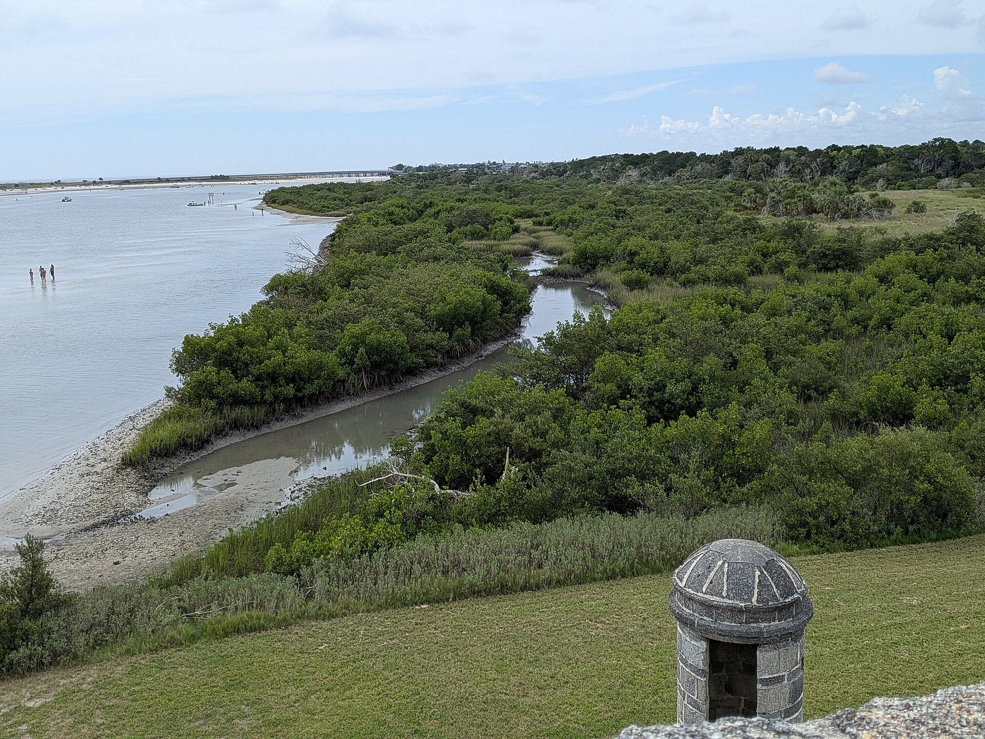 Matanzas Inlet and marsh seen from Fort Matanzas