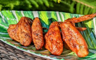 Blackened chicken wings with datil pepper